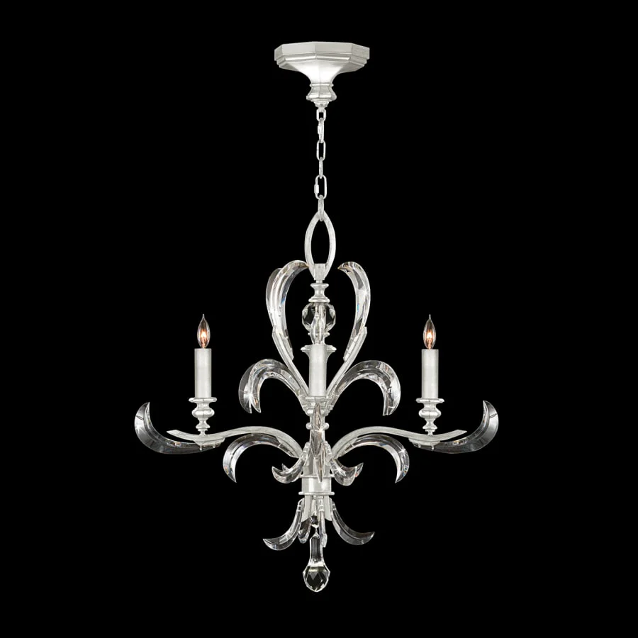 Fine Art Handcrafted Lighting Beveled Arcs 4 Light 28" Wide Crystal Chandelier - Image 2