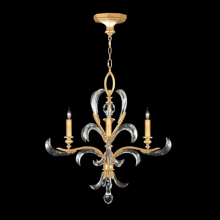 Fine Art Handcrafted Lighting Beveled Arcs 4 Light 28" Wide Crystal Chandelier - Image 3