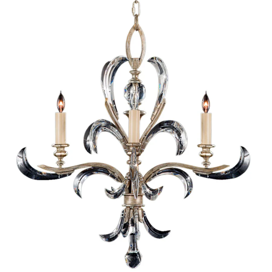 Fine Art Handcrafted Lighting Beveled Arcs Four-Light Single-Tier Beveled Crystal Chandelier - Image 1