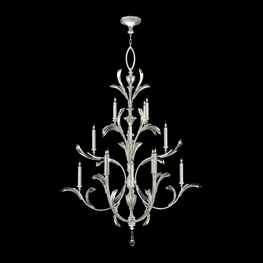 Fine Art Handcrafted Lighting Beveled Arcs 16 Light 56" Wide Crystal Chandelier - Image 2