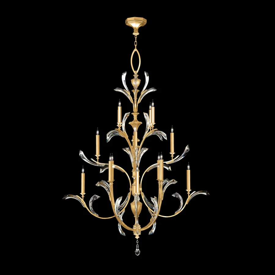 Fine Art Handcrafted Lighting Beveled Arcs 16 Light 56" Wide Crystal Chandelier - Image 3