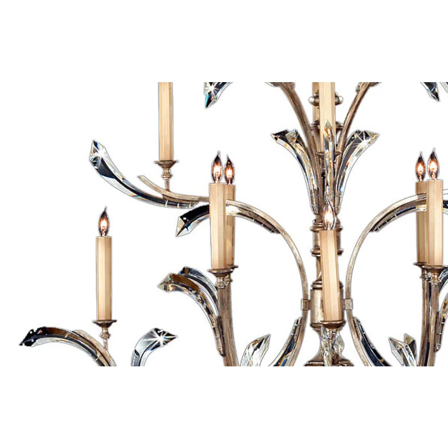 Fine Art Handcrafted Lighting Beveled Arcs Sixteen-Light Three-Tier Beveled Crystal Chandelier - Image 2