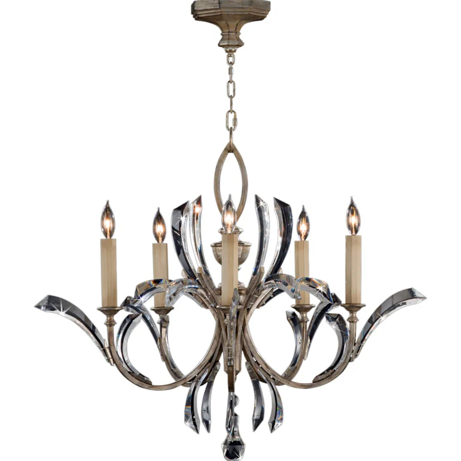 Fine Art Handcrafted Lighting Beveled Arcs Five-Light Single-Tier Beveled Crystal Chandelier - Image 3
