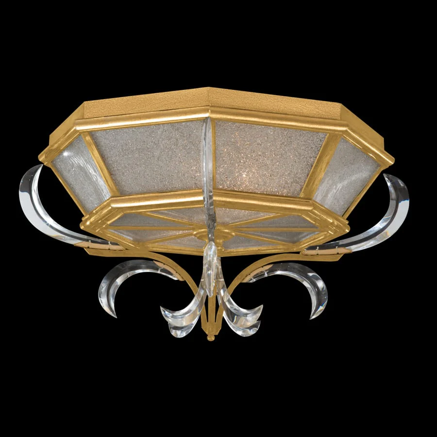 Fine Art Handcrafted Lighting Beveled Arcs 2 Light 26" Wide Flush Mount Ceiling Fixture - Image 3