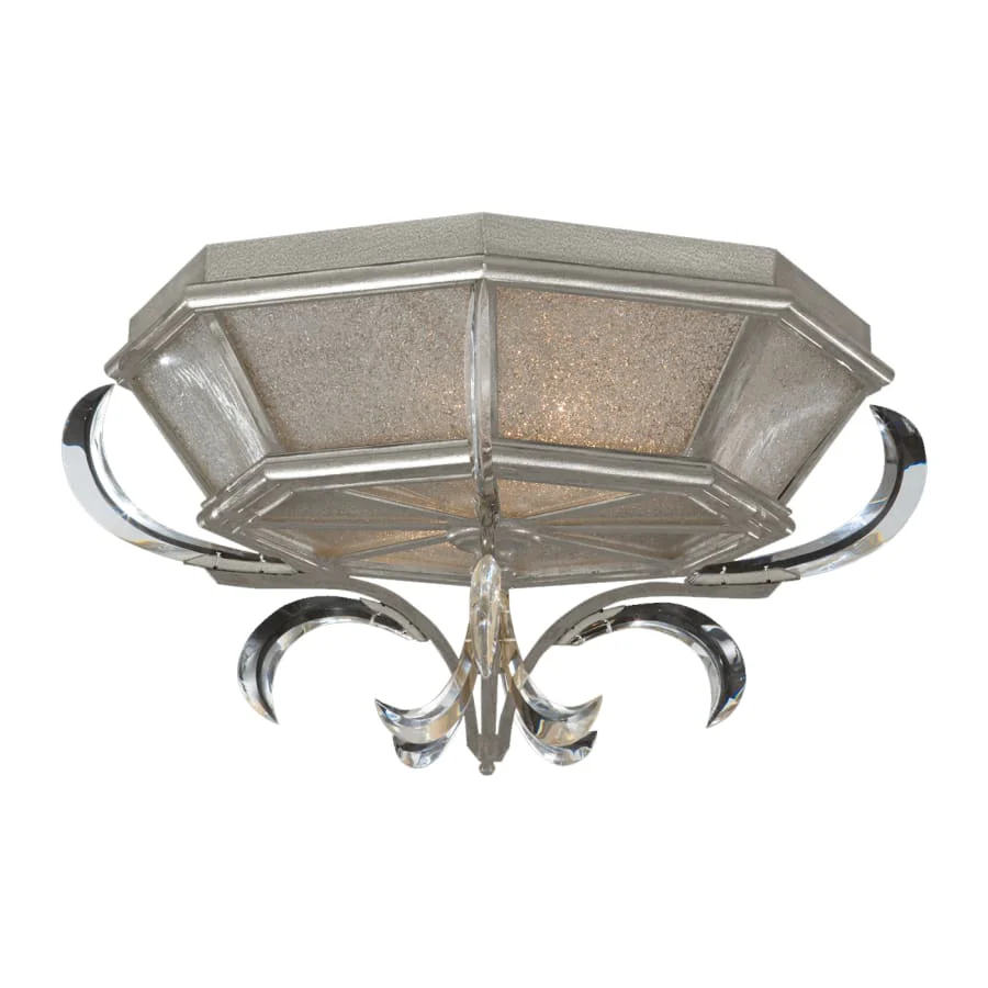 Fine Art Handcrafted Lighting Beveled Arcs 2 Light 26″ Wide Flush Mount Ceiling Fixture