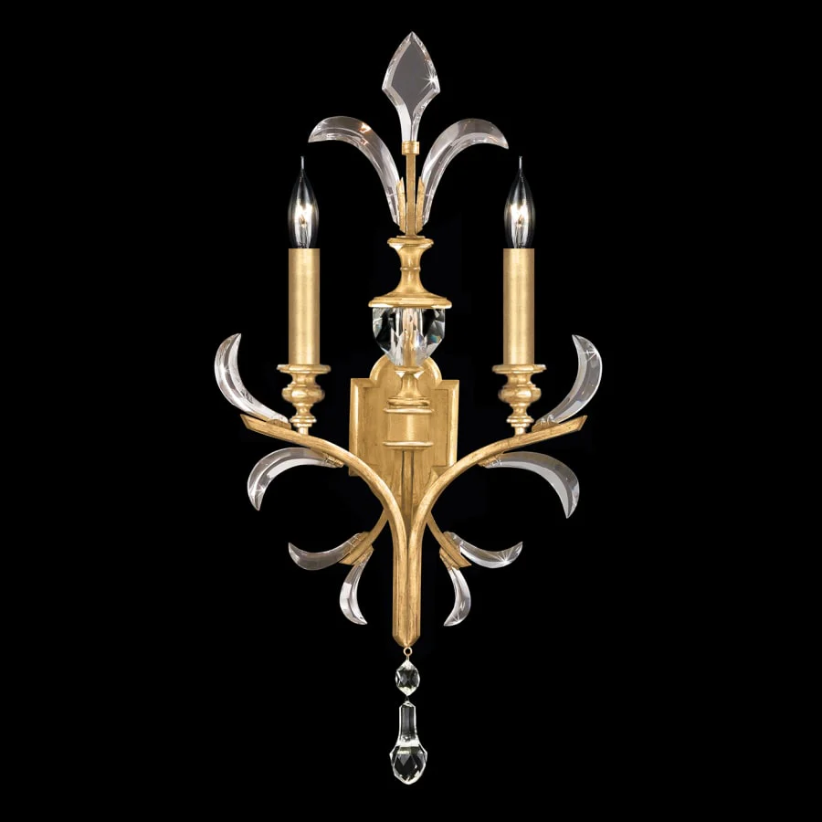 Fine Art Handcrafted Lighting Beveled Arcs 2 Light 32" Tall Wall Sconce - Image 3