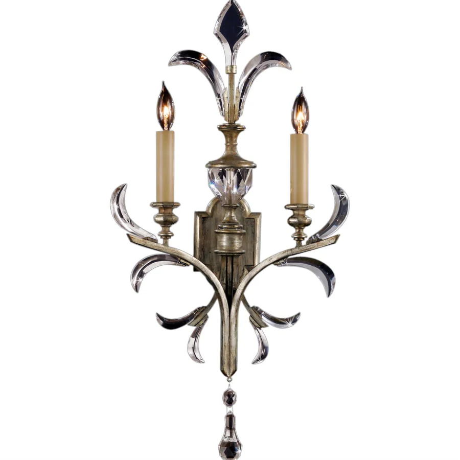Fine Art Handcrafted Lighting Beveled Arcs Two-Light Beveled Crystal Wall Sconce - Image 1