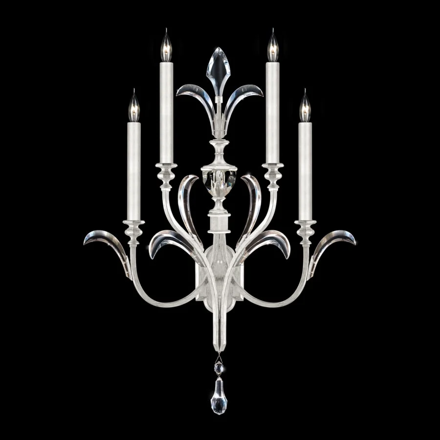 Fine Art Handcrafted Lighting Beveled Arcs 4 Light 36" Tall Wall Sconce - Image 2