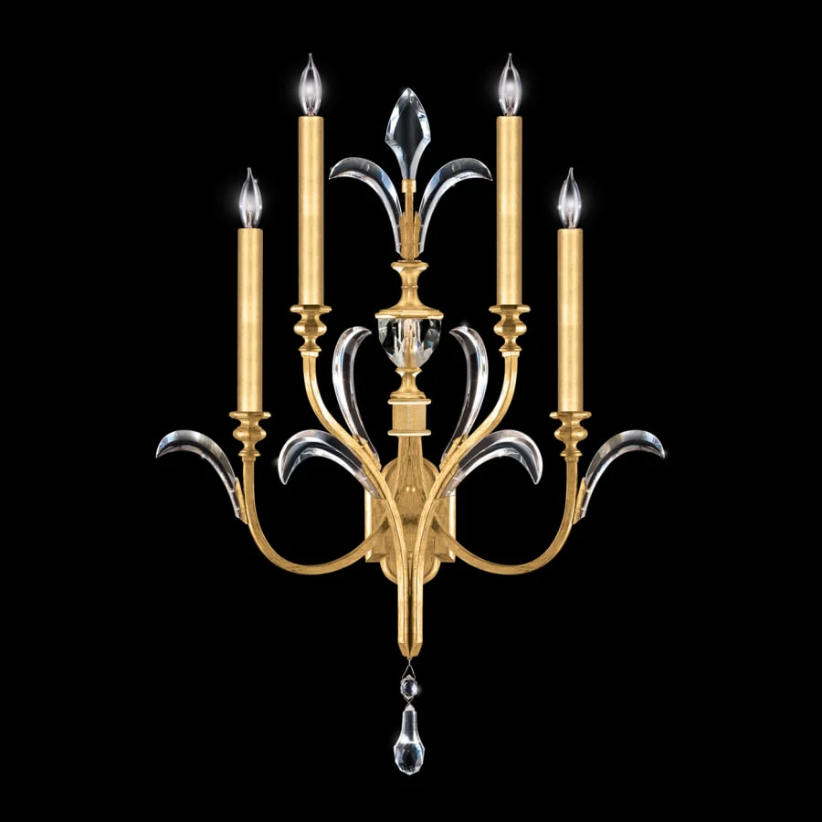 Fine Art Handcrafted Lighting Beveled Arcs 4 Light 36" Tall Wall Sconce - Image 3