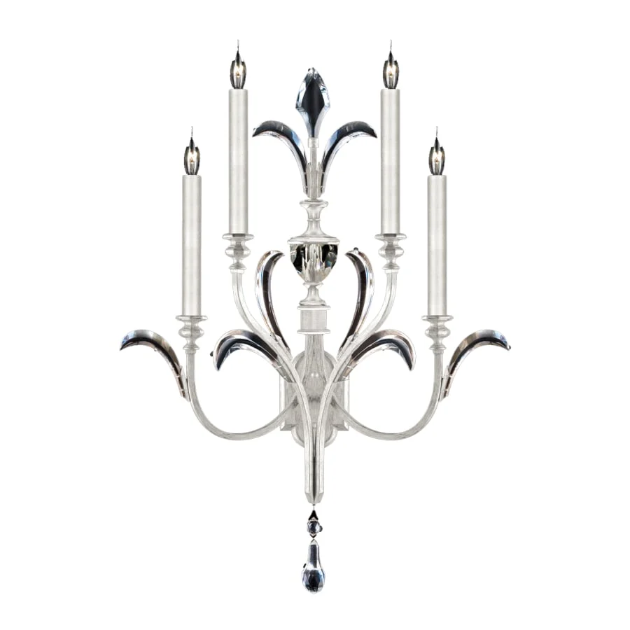 Fine Art Handcrafted Lighting Beveled Arcs 4 Light 36" Tall Wall Sconce - Image 1