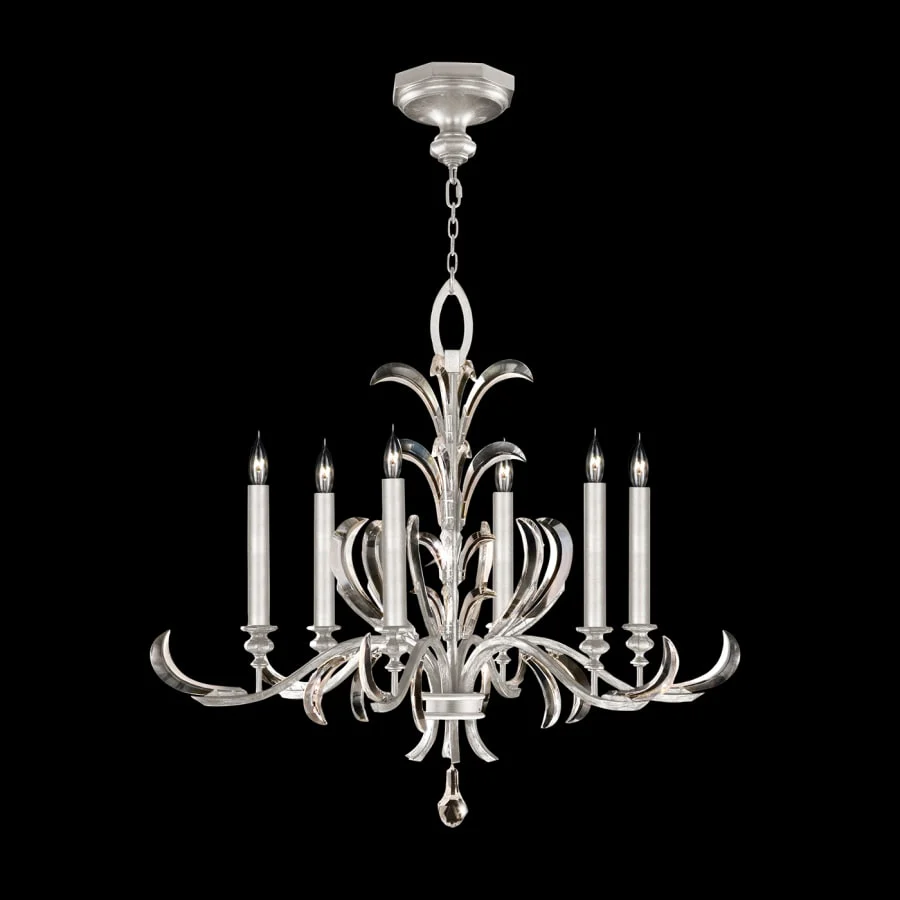 Fine Art Handcrafted Lighting Beveled Arcs 6 Light 37" Wide Crystal Chandelier - Image 2