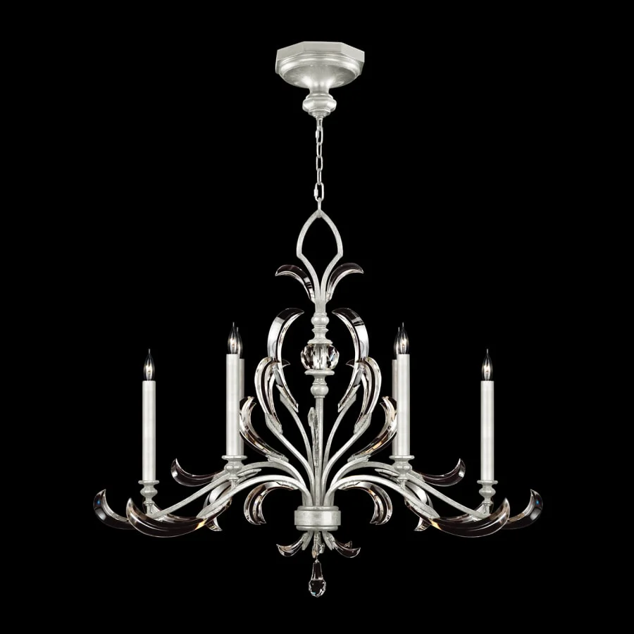 Fine Art Handcrafted Lighting Beveled Arcs 6 Light 44" Wide Crystal Chandelier - Image 2