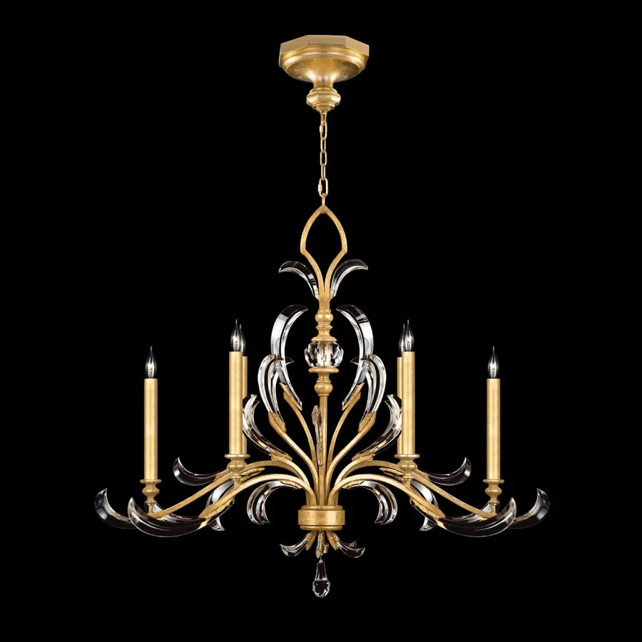 Fine Art Handcrafted Lighting Beveled Arcs 6 Light 44" Wide Crystal Chandelier - Image 3