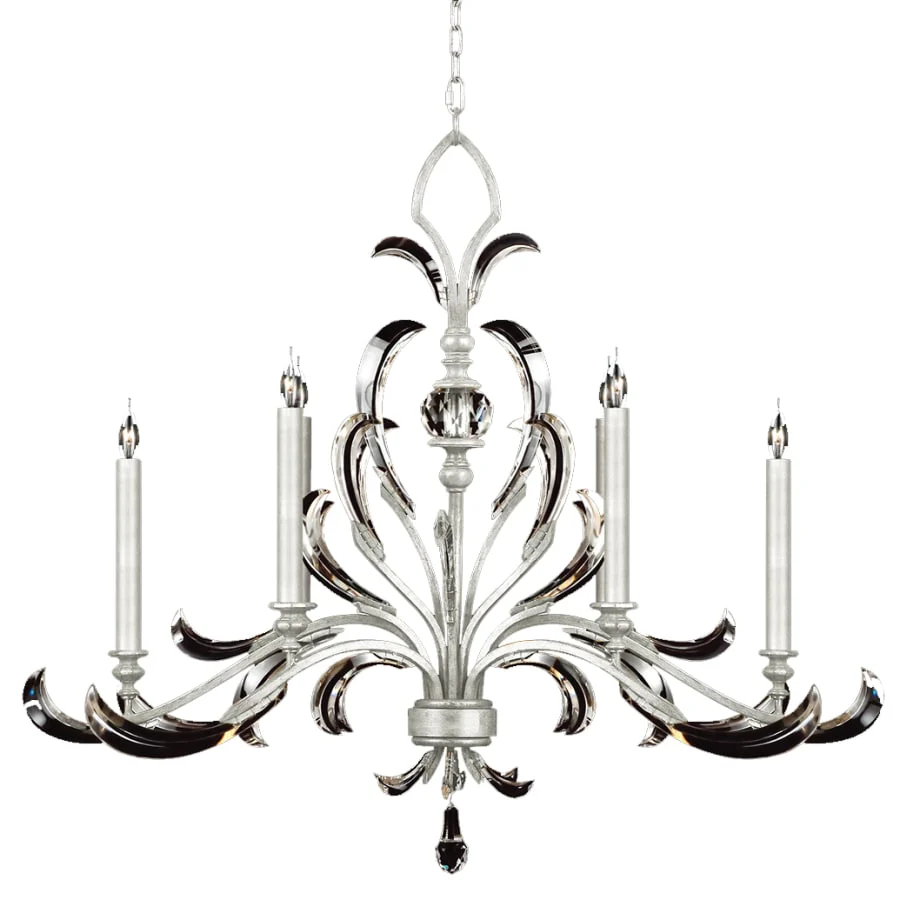 Fine Art Handcrafted Lighting Beveled Arcs 6 Light 44" Wide Crystal Chandelier - Image 1