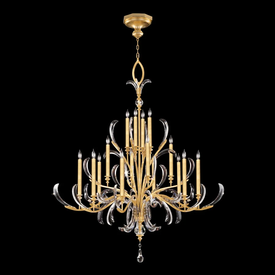 Fine Art Handcrafted Lighting Beveled Arcs 16 Light 58" Wide Crystal Chandelier - Image 3