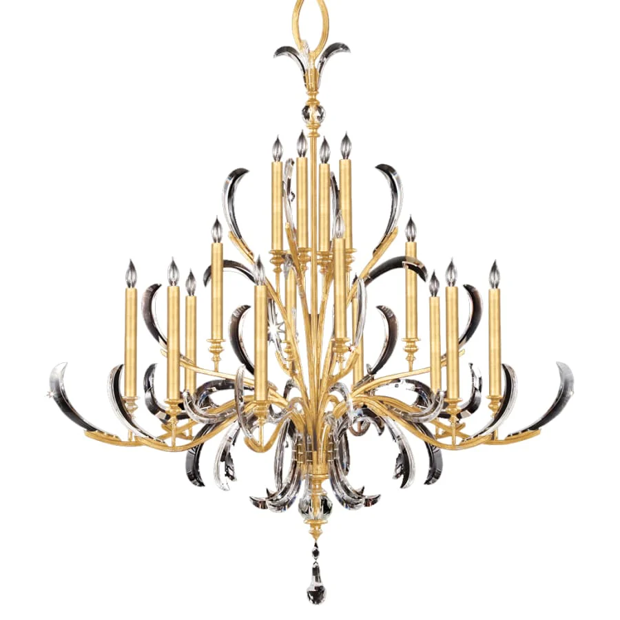 Fine Art Handcrafted Lighting Beveled Arcs 16 Light 58" Wide Crystal Chandelier - Image 1