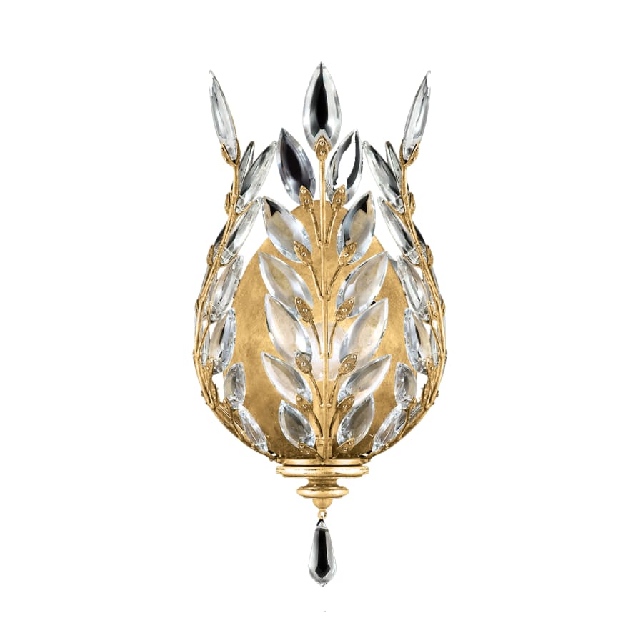 Fine Art Handcrafted Lighting Crystal Laurel 17" Tall Wall Sconce - Image 1