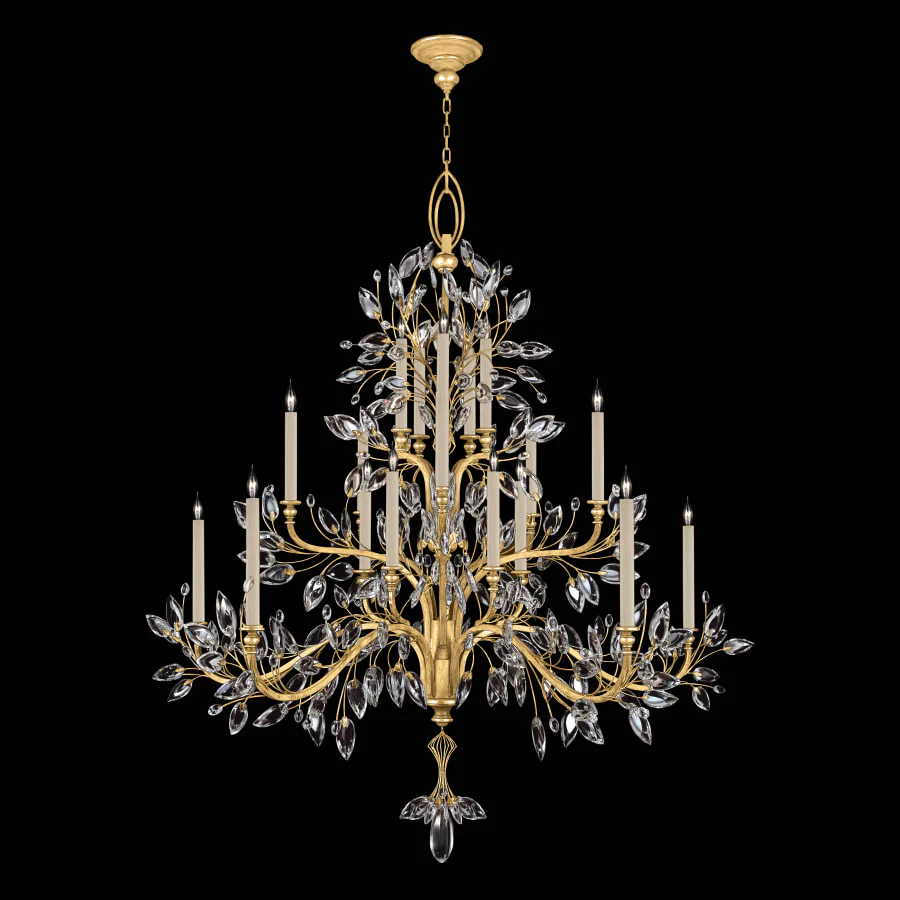 Fine Art Handcrafted Lighting Crystal Laurel 20 Light 75" Wide Crystal Chandelier - Image 2
