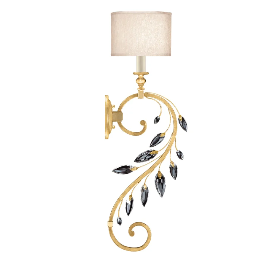 Fine Art Handcrafted Lighting Crystal Laurel 32" Tall Wall Sconce - Image 1