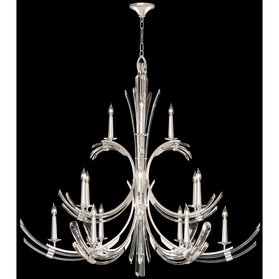 Fine Art Handcrafted Lighting Trevi 15 Light 56" Wide Crystal Abstract Chandelier - Image 2