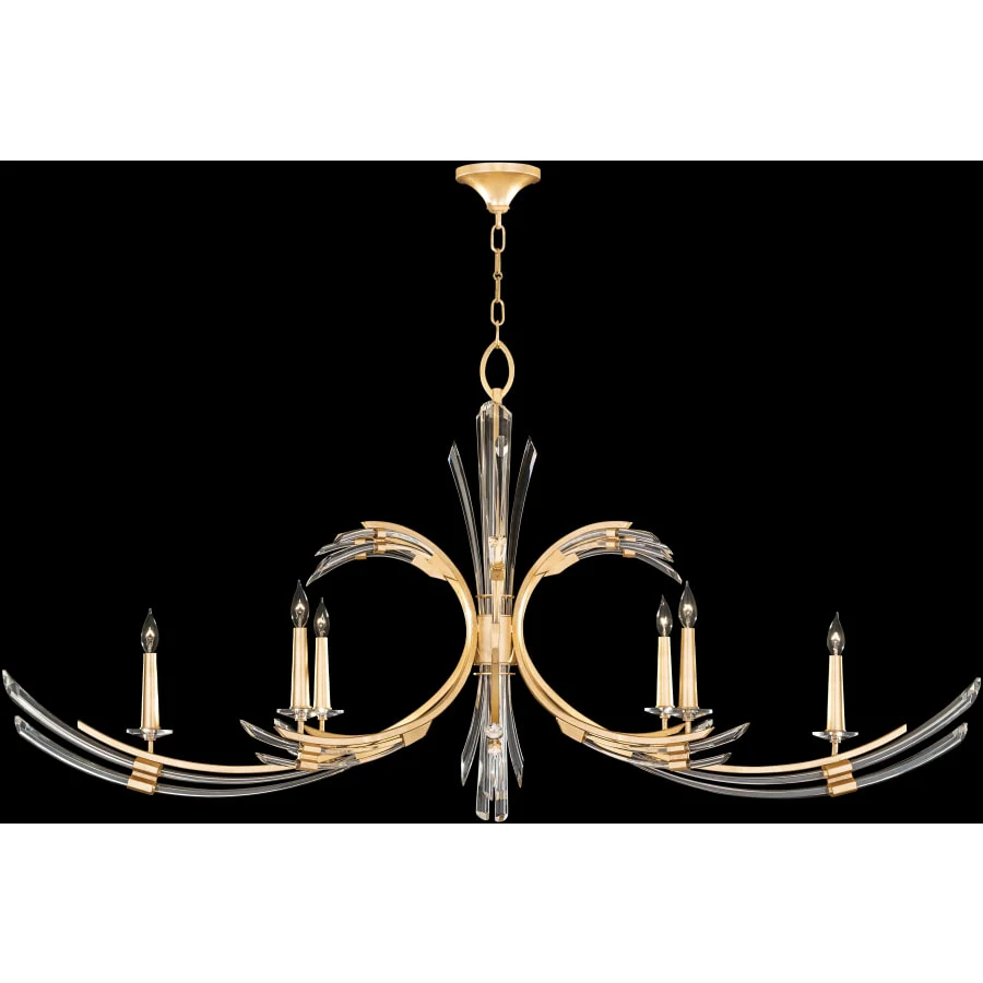 Fine Art Handcrafted Lighting Trevi 6 Light 68" Wide Crystal Abstract Chandelier - Image 3
