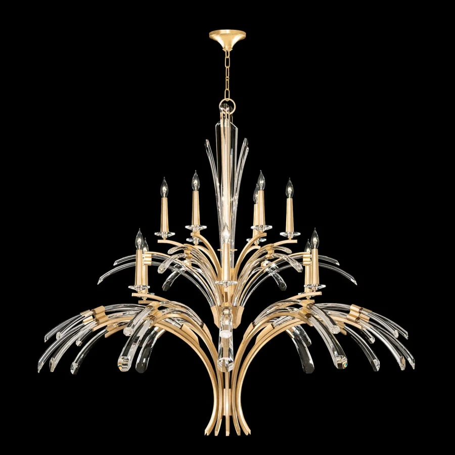 Fine Art Handcrafted Lighting Trevi 12 Light 56" Wide Crystal Abstract Chandelier - Image 3