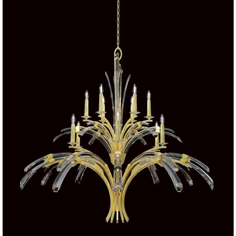 Fine Art Handcrafted Lighting Trevi 12 Light 56" Wide Crystal Abstract Chandelier - Image 1
