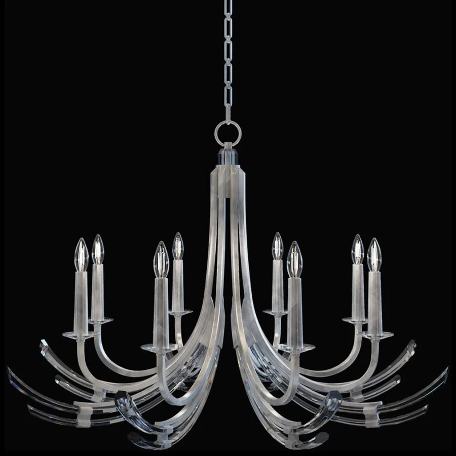 Fine Art Handcrafted Lighting Trevi 8 Light 40" Wide Crystal Abstract Chandelier - Image 1