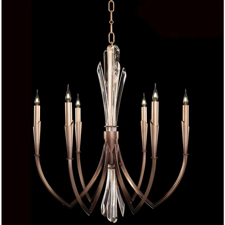 Fine Art Handcrafted Lighting Trevi 6 Light 26" Wide Crystal Candle Style Chandelier - Image 1
