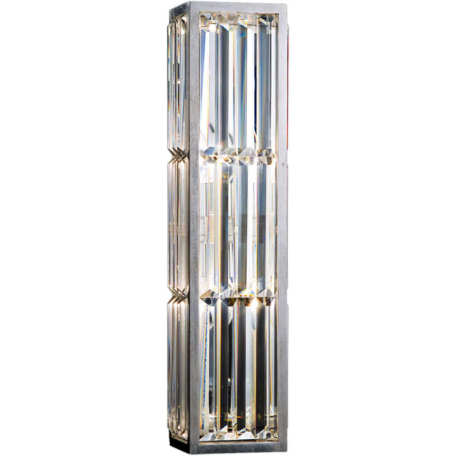 Fine Art Handcrafted Lighting Crystal Enchantment Two-Light Wall Sconce with Multi-Faceted Crystal Panels - Image 1