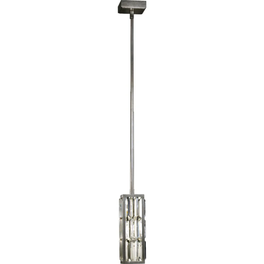Fine Art Handcrafted Lighting Crystal Enchantment Single-Light Mini Pendant with Multi-Faceted Crystal Panels - Image 2