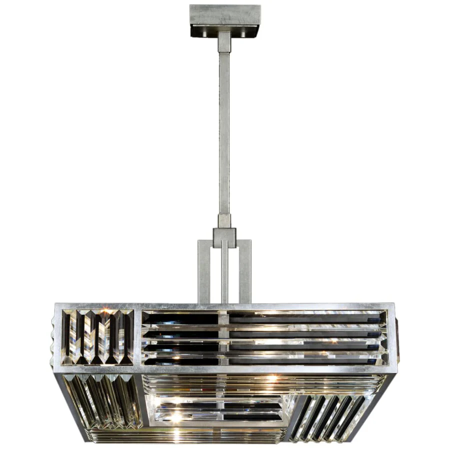 Fine Art Handcrafted Lighting Crystal Enchantment Four-Light Single-Tier Chandelier with Multi-Faceted Crystal Panels - Image 2
