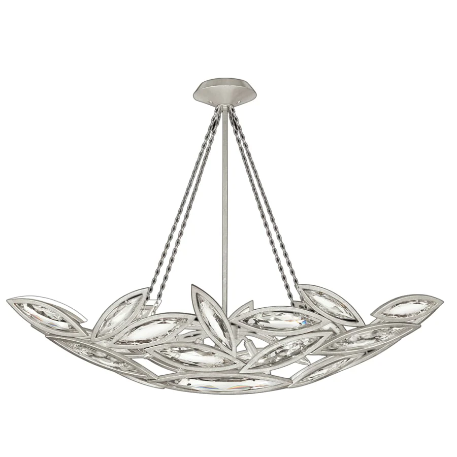 Fine Art Handcrafted Lighting Marquise 7 Light Foyer Pendant with Faceted Crystal Shade - Image 1