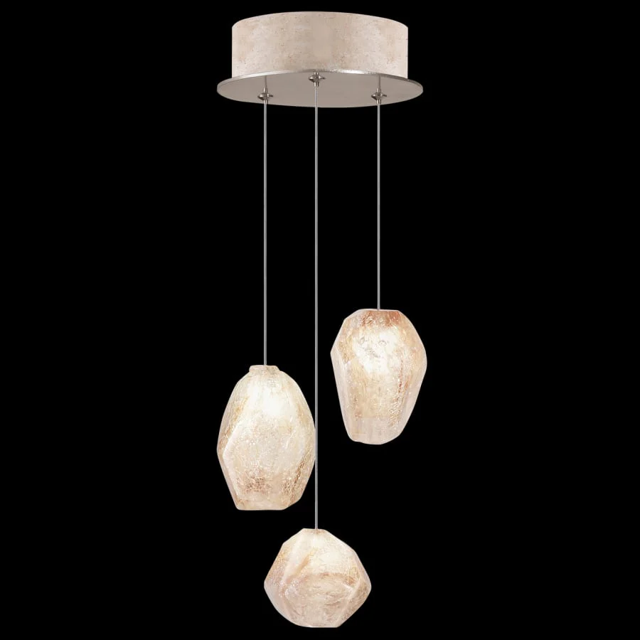 Fine Art Handcrafted Lighting Natural Inspirations 3 Light 9" Wide LED Crystal Multi Light Pendant - Image 2