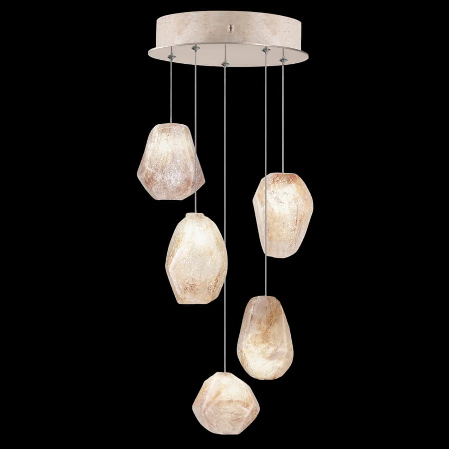 Fine Art Handcrafted Lighting Natural Inspirations 5 Light 12" Wide LED Crystal Multi Light Pendant - Image 2