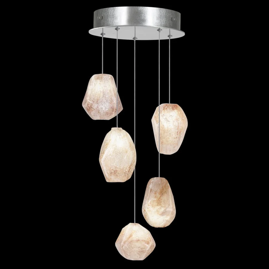 Fine Art Handcrafted Lighting Natural Inspirations 5 Light 12" Wide LED Crystal Multi Light Pendant - Image 3