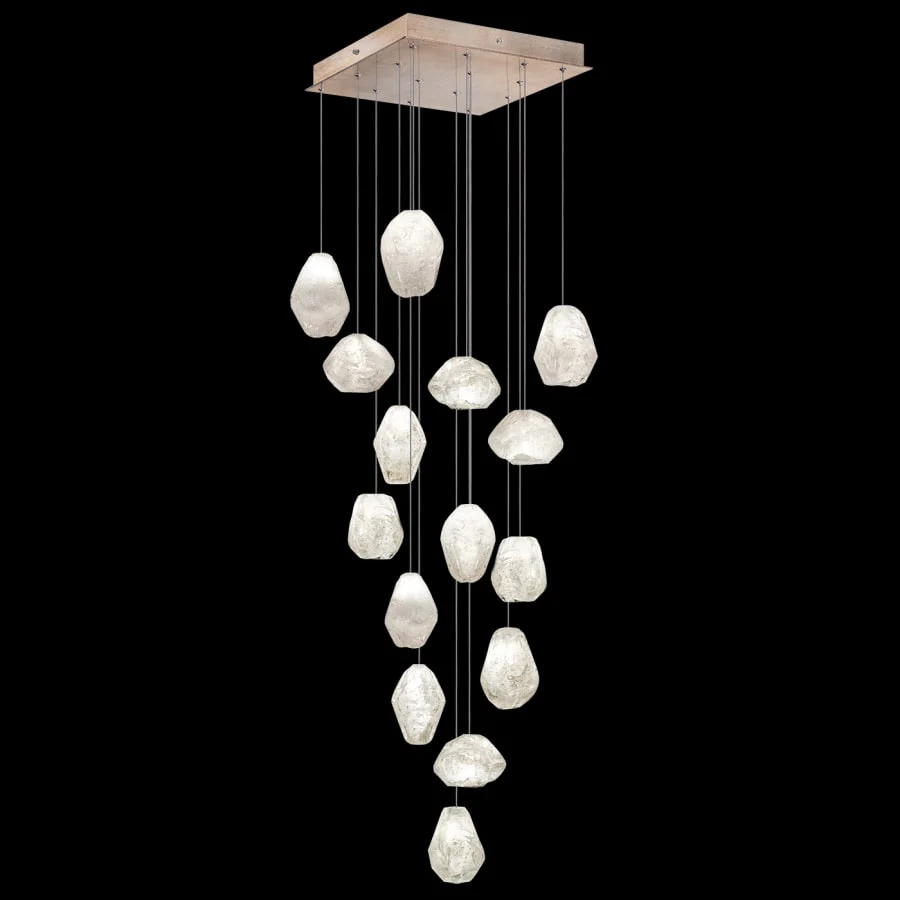 Fine Art Handcrafted Lighting Natural Inspirations 15 Light 19" Wide LED Crystal Multi Light Pendant - Image 1