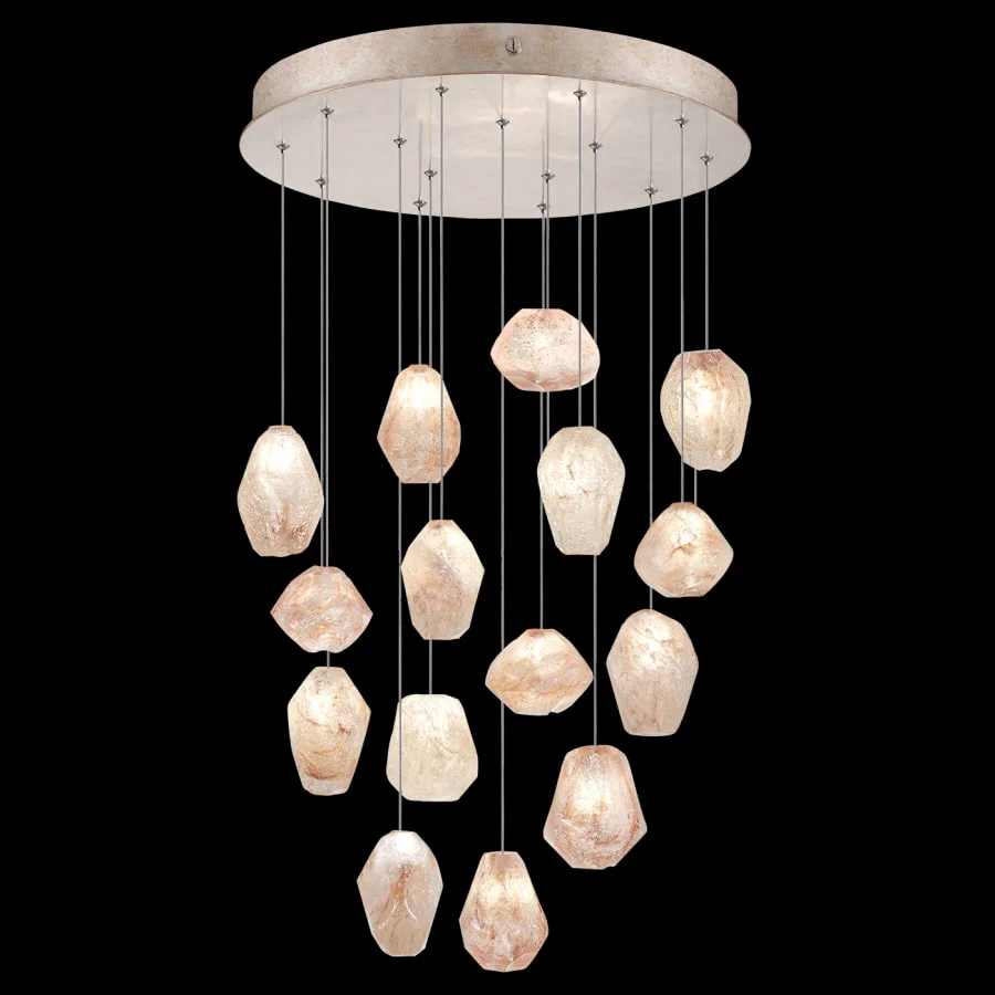 Fine Art Handcrafted Lighting Natural Inspirations 15 Light 21" Wide LED Crystal Multi Light Pendant - Image 1