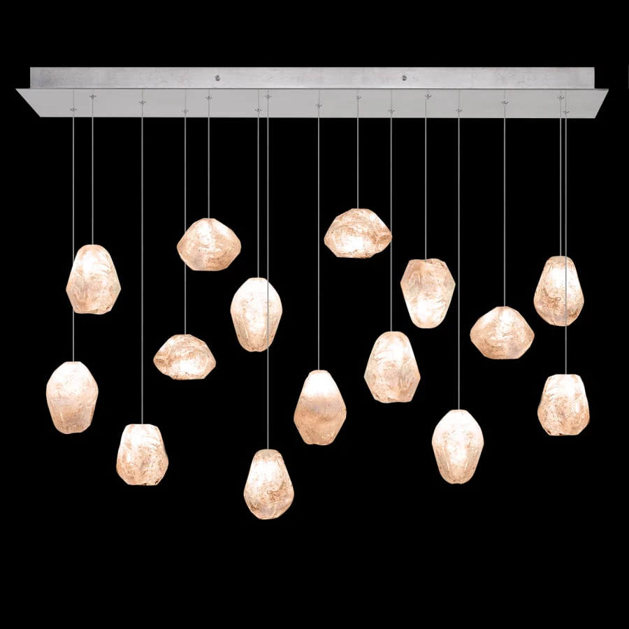 Fine Art Handcrafted Lighting Natural Inspirations 15 Light 48" Wide LED Crystal Multi Light Pendant - Image 1