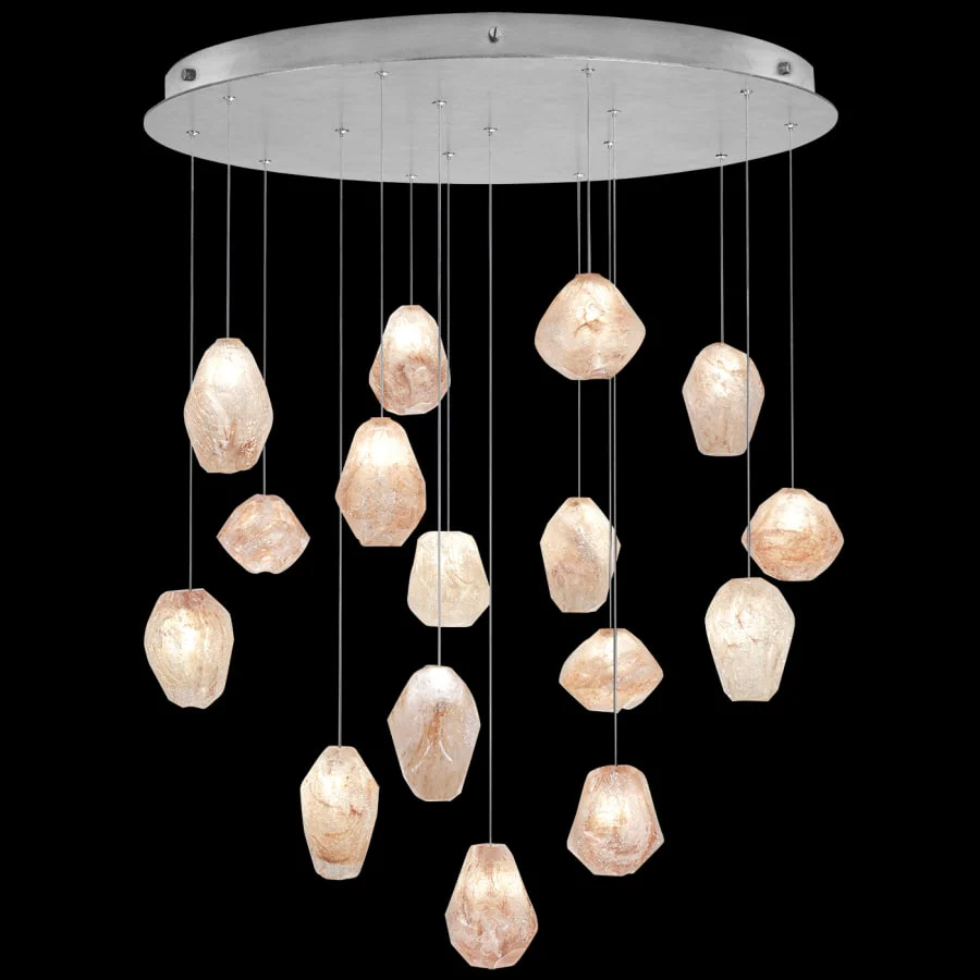 Fine Art Handcrafted Lighting Natural Inspirations 16 Light 32" Wide LED Crystal Multi Light Pendant - Image 1