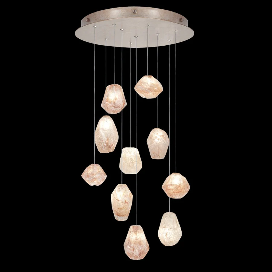 Fine Art Handcrafted Lighting Natural Inspirations 10 Light 22" Wide LED Crystal Multi Light Pendant - Image 1