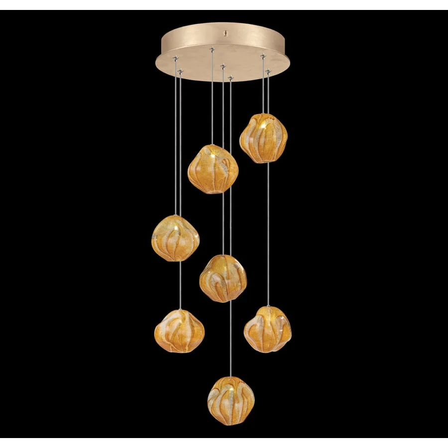Fine Art Handcrafted Lighting Vesta 7 Light 14" Wide LED Abstract Multi Light Pendant - Image 3