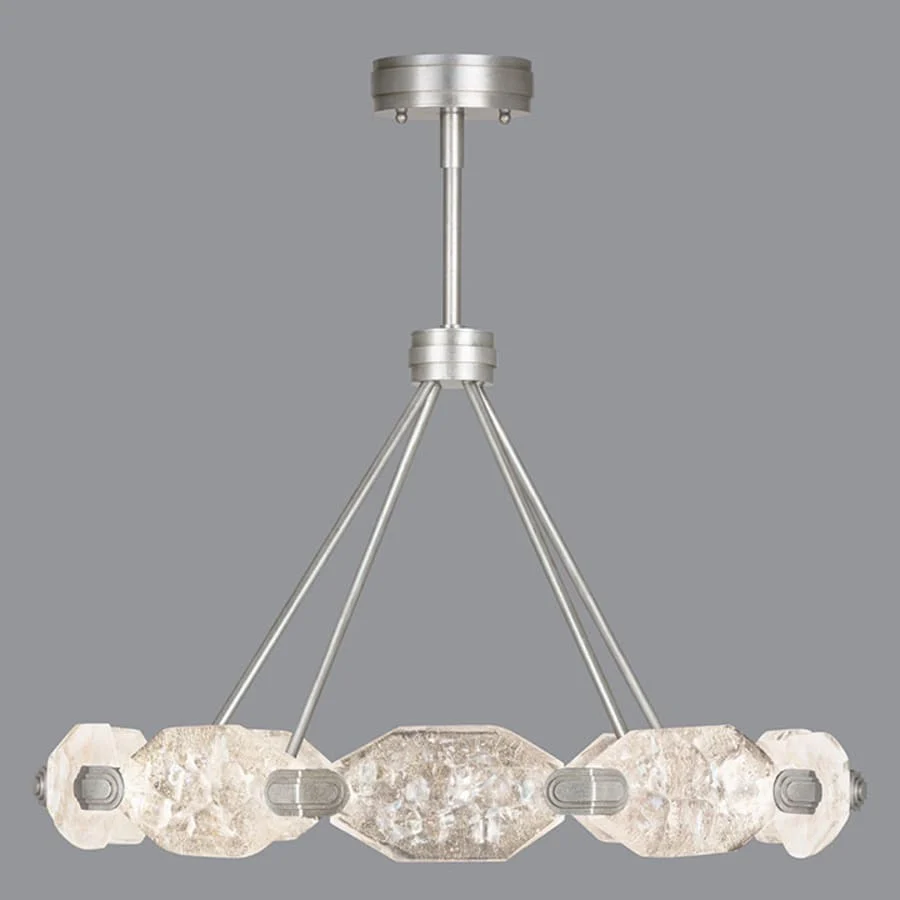 Fine Art Handcrafted Lighting Allison Paladino 20 Light LED Foyer Pendant with Quartz Shades - Image 1