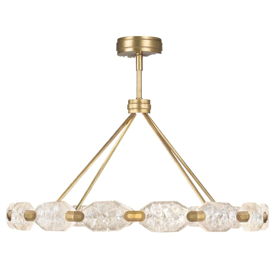 Fine Art Handcrafted Lighting Allison Paladino 32 Light LED Foyer Pendant with Quartz Shades - Image 1