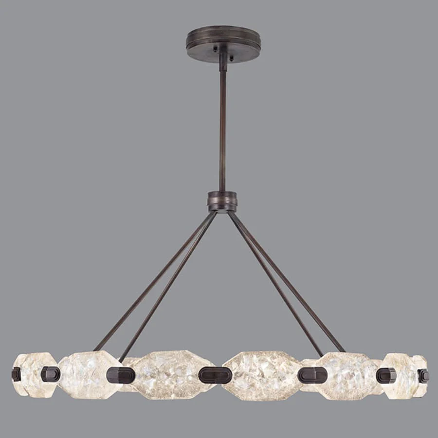 Fine Art Handcrafted Lighting Allison Paladino 32 Light LED Foyer Pendant with Quartz Shades - Image 2