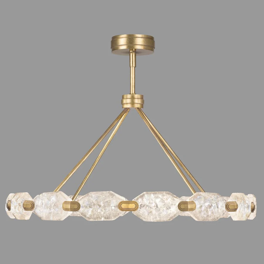 Fine Art Handcrafted Lighting Allison Paladino 32 Light LED Foyer Pendant with Quartz Shades - Image 3