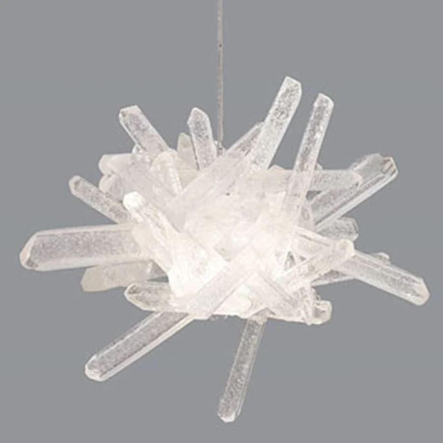 Fine Art Handcrafted Lighting Diamantina 3 Light LED Single Pendant with Quartz Shade - Image 1