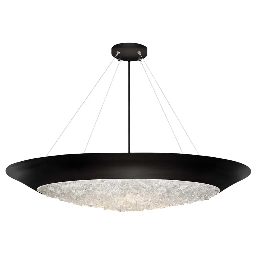 Fine Art Handcrafted Lighting Arctic Halo 3 Light 4-1/2" High Crystal Chandelier - Image 1