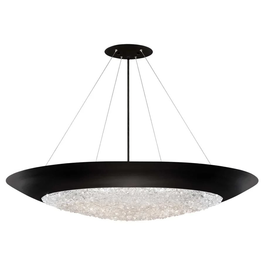 Fine Art Handcrafted Lighting Arctic Halo 3 Light 44" Wide Crystal Pendant - Image 1