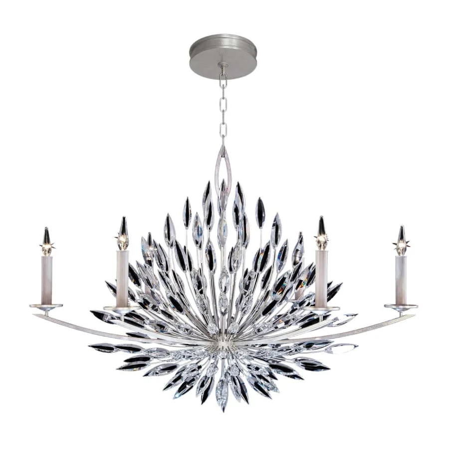 Fine Art Handcrafted Lighting Lily Buds 6 Light 48" Wide Crystal Chandelier - Image 1